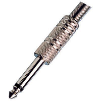 Штекер 6.3 моно метал