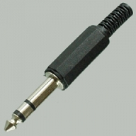 Штекер 6.3 стерео пластик 