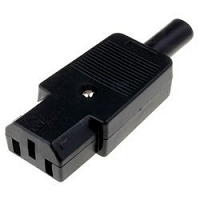 Гнездо сетевое 3 pin пластик